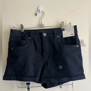 Black Denim Shorts